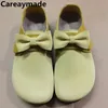 Casual Shoes Careaymade-Handmade äkta läderfärg Matchande Single Cork Boken Bow Tie Big Toe Low Top Colors