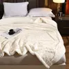 Blankets Home 2024 Hair Stone Block Lamb Wool Blanket Sofa Bedroom Warm White