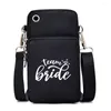 Saco wifey noiva sacos de ombro equipe feminina mini telefone móvel casamento noivado crossbody despedida de solteira festa bolsa