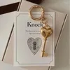 Nyckelringar Key Chain Pendant Heart Lock Shaped Keychain Fashionable Par Multifunktionell väskedekoration