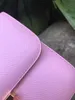 18cm designer purse luxury Shoulder Bag Fashionable women handbag epsom Leather handmade stitching pink green many colors fast delivery