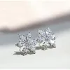 2024 Simple Fashion Jewelry Stud Earrings Sweet Cute 925 Sterling Silver Water Drop 5A Cubic Zircon CZ Diamond Friendship Party Women Snow Earring Gift