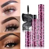 Eyeliner arricciacapelli a durata di 36 ore Mascara in fibra 4D Ciglia allungate Stampa leopardata Nero Trucco occhi impermeabile Cosmetico 240311