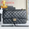 Shoulder Bag Designer Sheepskin Style Flap Handbags Tote Clutch Women's Fashion Checked Thread Purse Double Letters Solid Hasp Waist Square Stripes