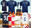 2024 2025 New Croacia Modric Soccer Jerseys Brekalo Mandzukic Majer Kalinic Хорватия Футбольная рубашка Kovacic Rakitic Kramaric Men Kids Kit