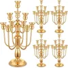 Castiçais 4 pcs candelabros de ouro peças centrais para mesas 24 em 10 braços decoração de casa votiva