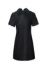 Женские платья для подиума Воротник Питера Пэна с длинными рукавами и блестками Высокая уличная мода Короткие платья-карандаш Vestidos