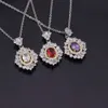 S Sterling Sier Necklace, 고급스러운 빨간 펜던트와 칼라와 함께 여성을위한 다목적 틈새 디자인