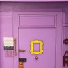 Фиолетовая дверь, держатель для ключей с друзьями, деревянная коробка, подвесной ключ, деревянная вешалка, стеллаж для хранения, органайзер, полка, домашний декор, ремесла, подарок 240307