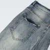 Jeans da uomo firmati viola marca American High Street blu invecchiato negozio vintage