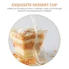 Disposable Cups Straws Gold Powder Dessert Cup Party Supply Mini Mousse Bakery Accessory Pudding Storage