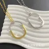 Designer Tiffay och CO högkvalitativt låshalsband med premiumkänsla Instagram krage kedja S925 Silver 18K Rose Gold Diamonds