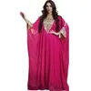 Robe longue musulmane femmes Abaya en mousseline de soie robe goutte à goutte dubaï grande jupe 8638