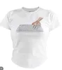 Koszule damskie tawaaiw koreańskie mody top koszulę damskie ubrania na krótkie rękawie szczupły streetwear białe letnie topy nadruk tshirts y2k koszulki