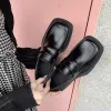 Laarzen zwarte loafers herfst 2021 Student uniform kleine lederen schoenen retro Britse stijl mode dames single schoenen hoge hakken Mary Jane