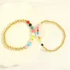 Strand Vlen Colorful Bead Armband för kvinnor Guldpläterad 18 K Högkvalitativ stapelbar armband Minimalistiska lyxsmycken Pulseras Mujer