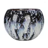 Muggar 160 ml Sea Wave Mönster Kiln Espresso Cup Middle Eastern Style Big Belly Tianmu Glazed Egg-formade kaffemuggteoppar