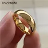 Classic Gold Color Wedding Band Tungsten Carbide Rings Women Men Engagement Gift Jewelry Dome Polished Finished Comfort Fit 240315