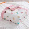6 warstw muślin bawełniane dziecko przyjmujące koc niemowlę dzieci puchowe opakowanie spać ciepłe kołdrę okładki 240313