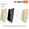 Kontrola Tuya Zigbee Smart Touch Switch RF433 1/2/3 Gang 2/3 Way Smart Switch Kontrola głosu Praca z Smart Life App Alexa Google Home