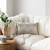 Funda de almohada con borlas bohemias, funda de algodón de estilo nórdico marroquí para sala de estar, sofá, decoración del hogar, 30x50cm, 45x45cm