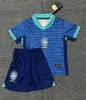 Maglia da calcio Brasile 2024 Copa America Cup NEYMAR VINI JR Kit per bambini Set 2025 Maglia da calcio squadra nazionale BRasIL 24/25 Versione giocatore casa lontano 4XL RODRYGO MARTINELLI