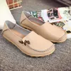 Casual Shoes Fashion European and American Style Women Flats Large Size Real Cowhide Flat Low Cut