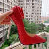 Stiefel glitzern 13 cm extreme High Heels Sexy Sliver rot schwarz Bling Bling Frauen Pumpen Fetisch SM Cosplay Show Nachtclub Party Schuhe