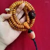 Filo di Perline Stile Etnico Vecchio Spirito Osso 10x5mm108 Acquario Anello Flessibile a Tre Vie Testa di Buddha Accessori Fai da Te Bracciale