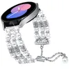 20mm smycken armband för Galaxy Watch6 5/4 40mm 44mm Women Glitter Diamonds Strap Watch4 6 Classic 47mm Mm Watch 5Pro 240311