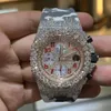 Роскошные брендовые часы Iced Out Full Vvs с муассанитом и бриллиантами для мужчин