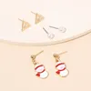 Stud Earrings U-Magical Statement Elk Snowman Christmas Tree Shining CZ Zircon Earring For Women Pearl Snowflake Bell Jewelry