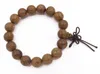 Strand Natural Wenge Wood Round Prayer Pärlor Stretch Armband 7 "tum 12mm