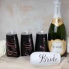 Articoli per feste Flute da champagne personalizzato da 6 once Bicchiere da damigella d'onore personalizzato in acciaio inossidabile Proposta di matrimonio regalo