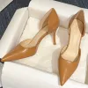 Laarzen zomer elegante vrouwen pompen stiletto's hoge hakken zacht leer puntig teen paars kantoorfeest d'Orsay vrouwelijke dame schoenen o0015