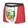 Onderbroeken Herenmode Vlag van Peru Peruaans ondergoed Boxershorts Heren Stretchshorts Slipje