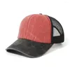 Бейсболки Уличная одежда Регулируемая шляпа для папы Бейсбольная кепка с эффектом потертости в стиле хип-хоп Бейсбольная кепка Snapback Hat Trucker