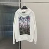 Fog Double Line Essentials Floral Fashion Brand American High Street Style Casual Loose Youth Fleece Hoodie Wds9