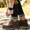 HBP من غير العلامة التجارية أحذية جلدية أصلية من الصعب ارتداء الدانتيل المريح لأصبع القدمين لأحذية المشي لمسافات طويلة
