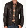 Men's Jackets Brown Genuine Leather Jacket Sheepskin Motorcycle Fashionable Trend