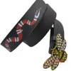 Cintura di design di lusso con fibbia ad ape, moda serpente di alta qualità, cinture da donna in vera pelle, cinturino da lettera da uomo280k