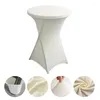 Tafelkleed 60/80 cm diameter meerkleurig stretch rond tafelkleed cocktail spandex bar el bruiloft feest witte hoes