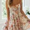 Sommerliches süßes Auricularia-Chiffonkleid mit hängendem Riemen und Print