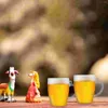 Одноразовые чашки, соломинки, 20 шт., мини-пиво, креативная чашка для напитков, реквизит для детей, детские игрушки