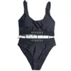 Swimwear bikinis set designer Black Women With Letter Swimsuits Bikini Gym Set Fashion Summer One-piece Beach Style Wind bikini de dise o luxury swimsuit designers