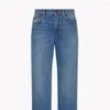 Jeans da donna Pantaloni in denim a matita slim a vita alta da donna Autunno 2024 Pendolarismo vintage a colori lavati da donna