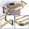 Bronze Bathroom Accessories Hardware Set Antique Brass Bath Towel Shelf WC Brush Holder Paper Roll Basket Towel Ring Coat Hooks 240312