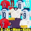 22 23 24 KANE maglie da calcio Angleterre FODEN STERLING GREALISH RASHFORD MOUNT BELLINGHAM SAKA 2023 2024 Maglia da calcio ENGLANDS TRIPPIER Uomo Bambini Kit Uniforme 313