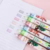 24Pcs/Lot Christmas 6 Color Ballpoint Pen Cartoon Cute Santa Claus Elk Multi Color Oil Pens for Journal School Stationery Gifts 240307