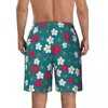 Men's Shorts Summer Board Men Ditsy Floral Sports Surf Red And White Short Pants Hawaii Comfortable Swimming Trunks Plus Size